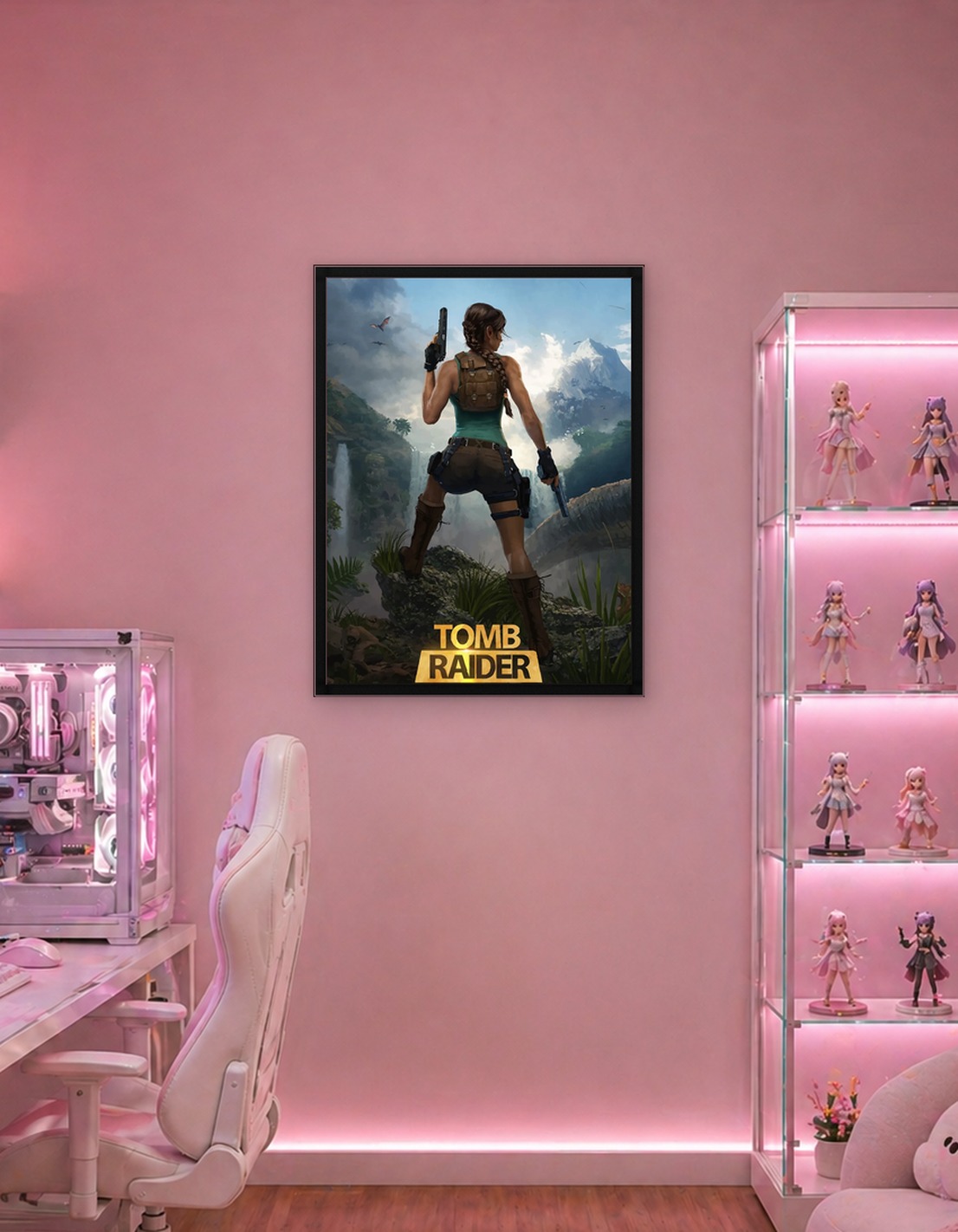 Lara Croft in a jungle setting