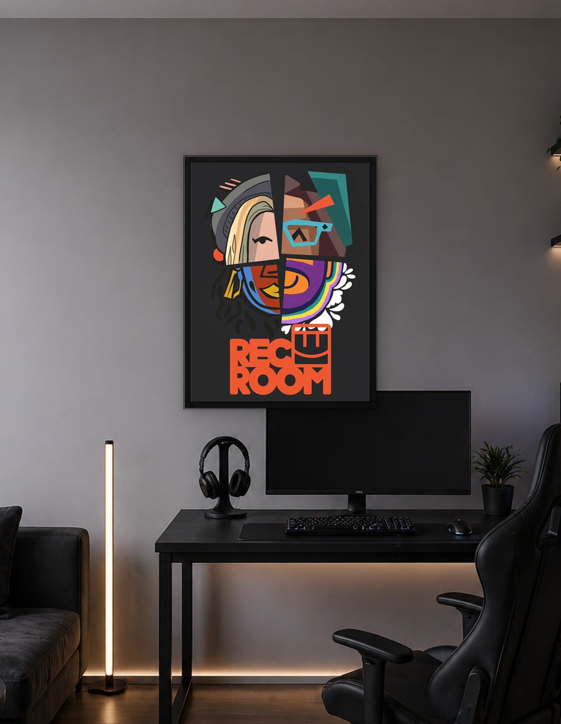 Rec Room Abstract Faces Logo