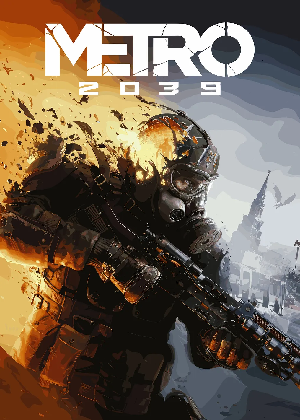 Metro 2039 Soldier with Gas Mask