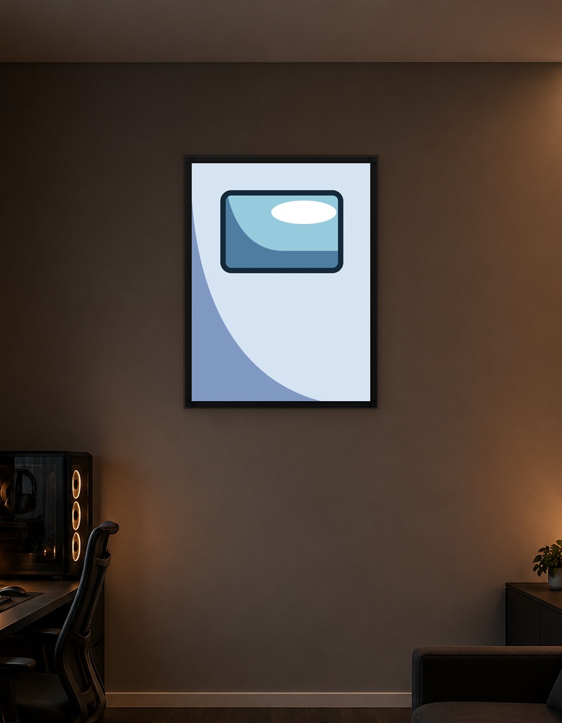 Minimalist Among Us White Helmet