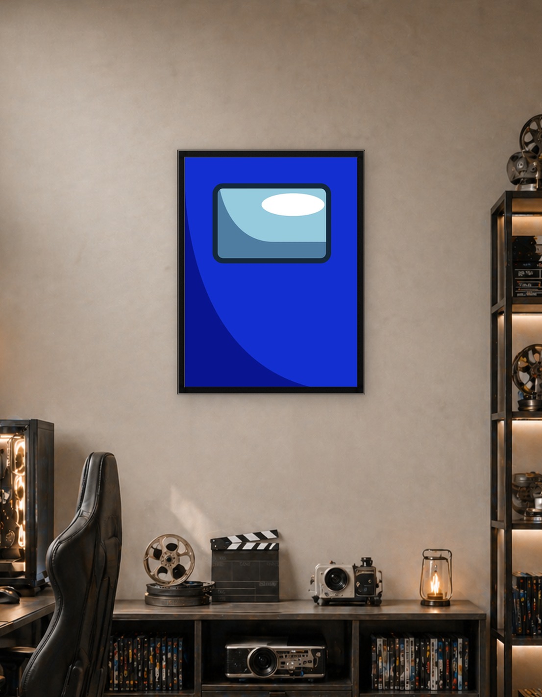 Minimalist Among Us Blue Helmet