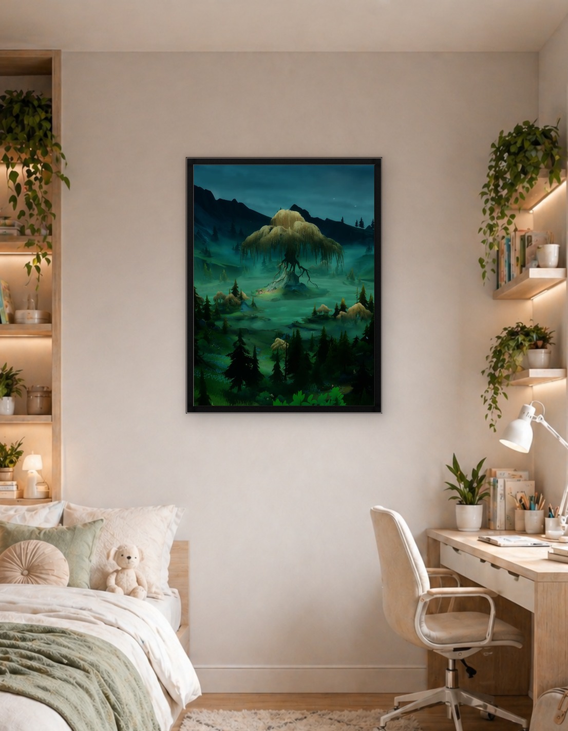 Mystical Willow Tree in Misty Forest Gaming