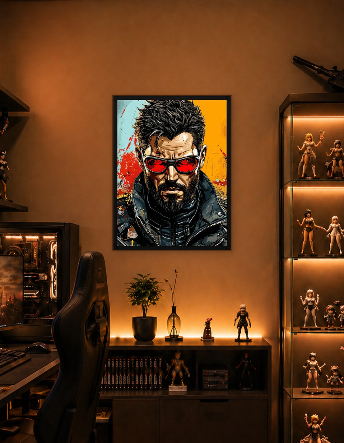Man with Red cyberpunk
