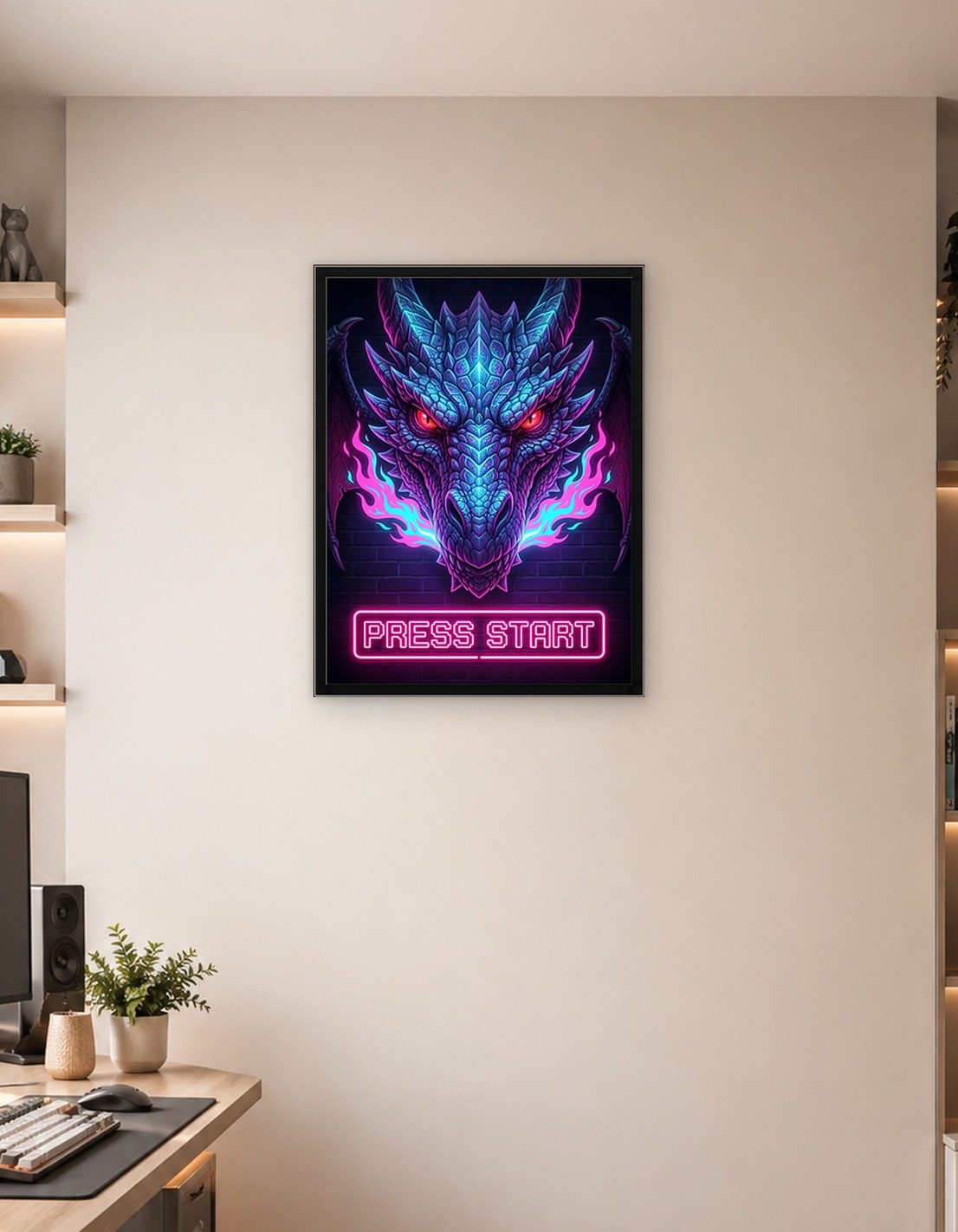 Neon Dragon Press Start
