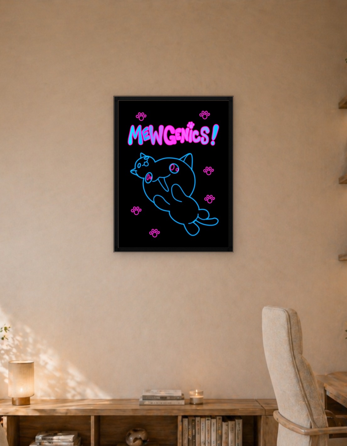 Mewgenics Neon Cat Art