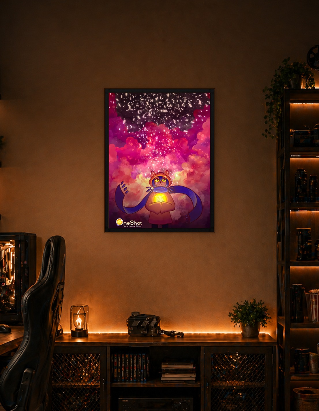 Niko holding a glowing sun