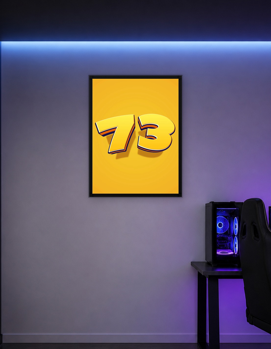 Number 73 in 3D