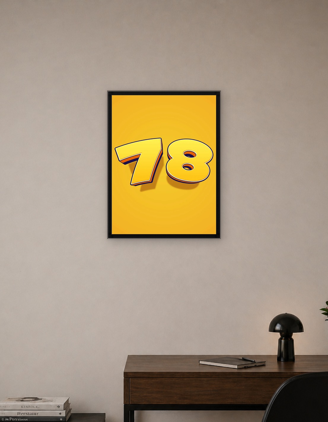 Номер 78 желтого цвета