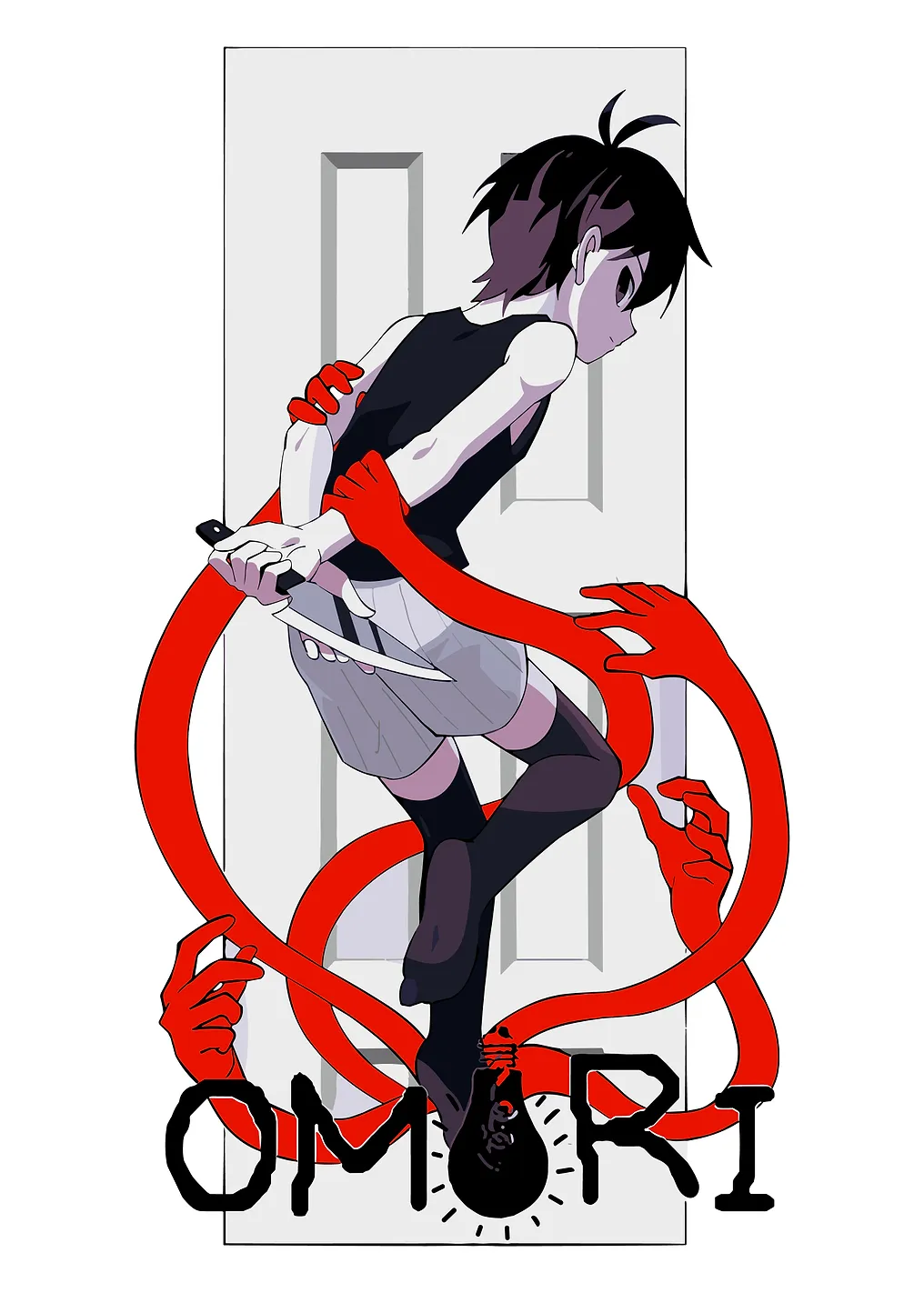 Omori Game Art with Knife and Red Hands