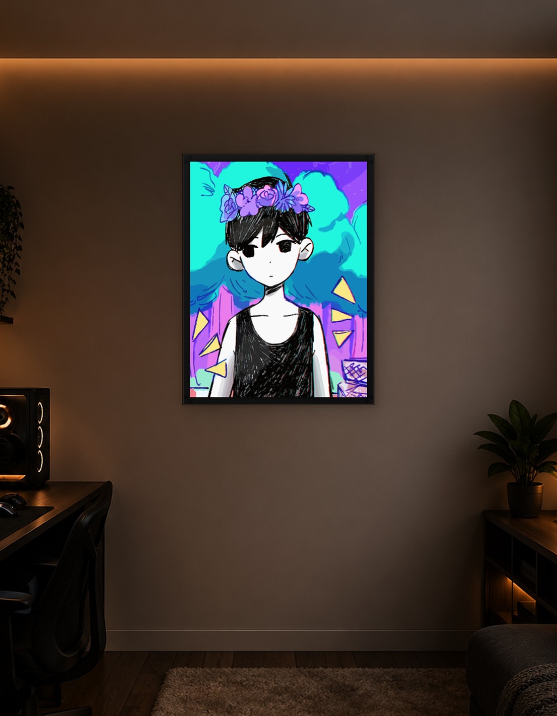 Omori character with flower crown
