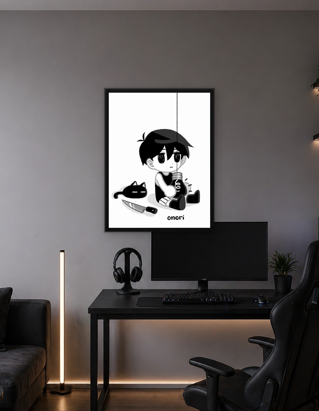 Omori with Cat and Knife
