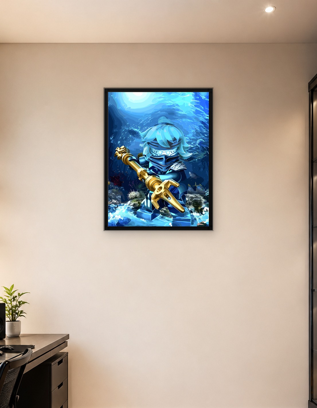 Ninjago character in underwater scene