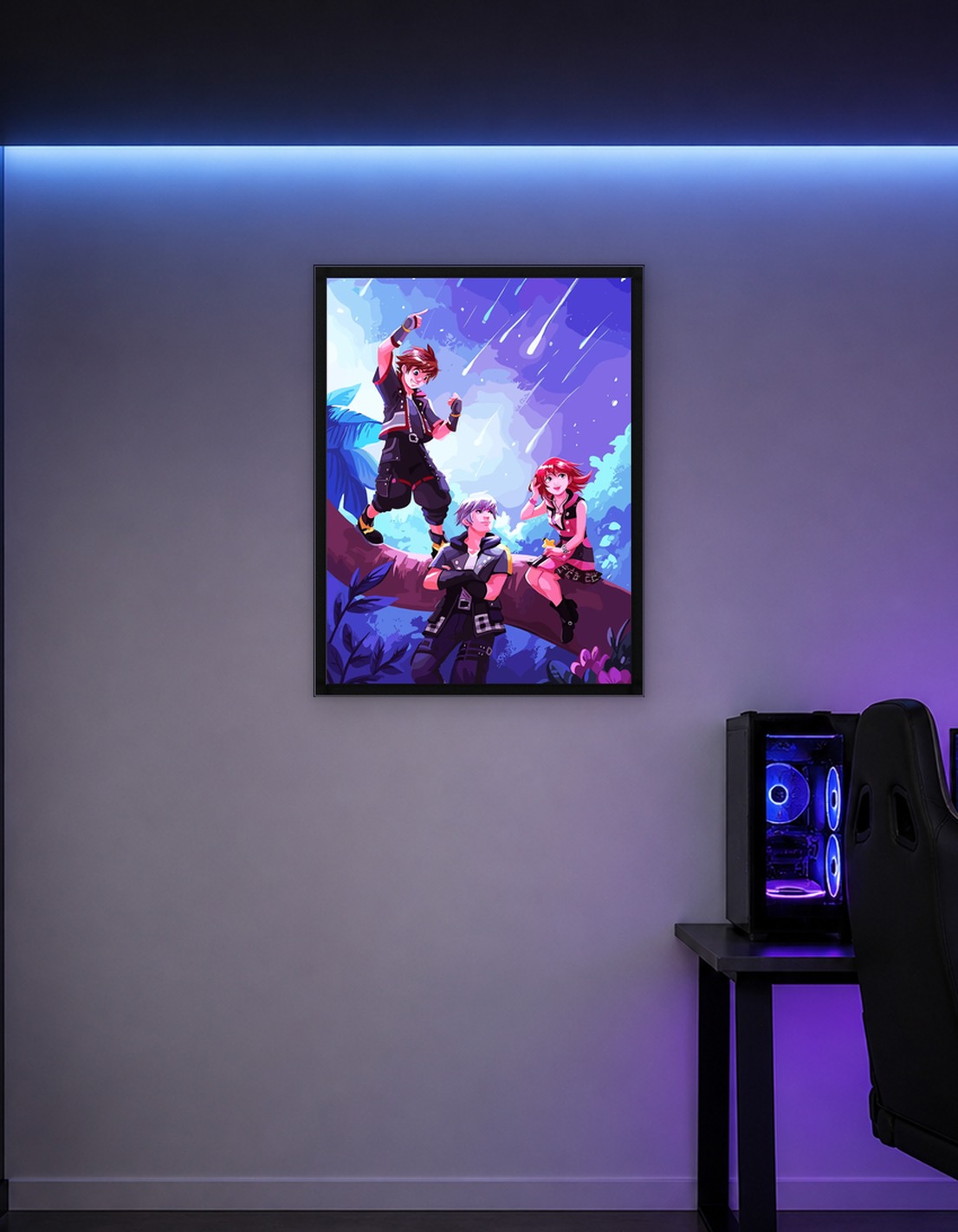 Kingdom Hearts Characters in a Starry Night