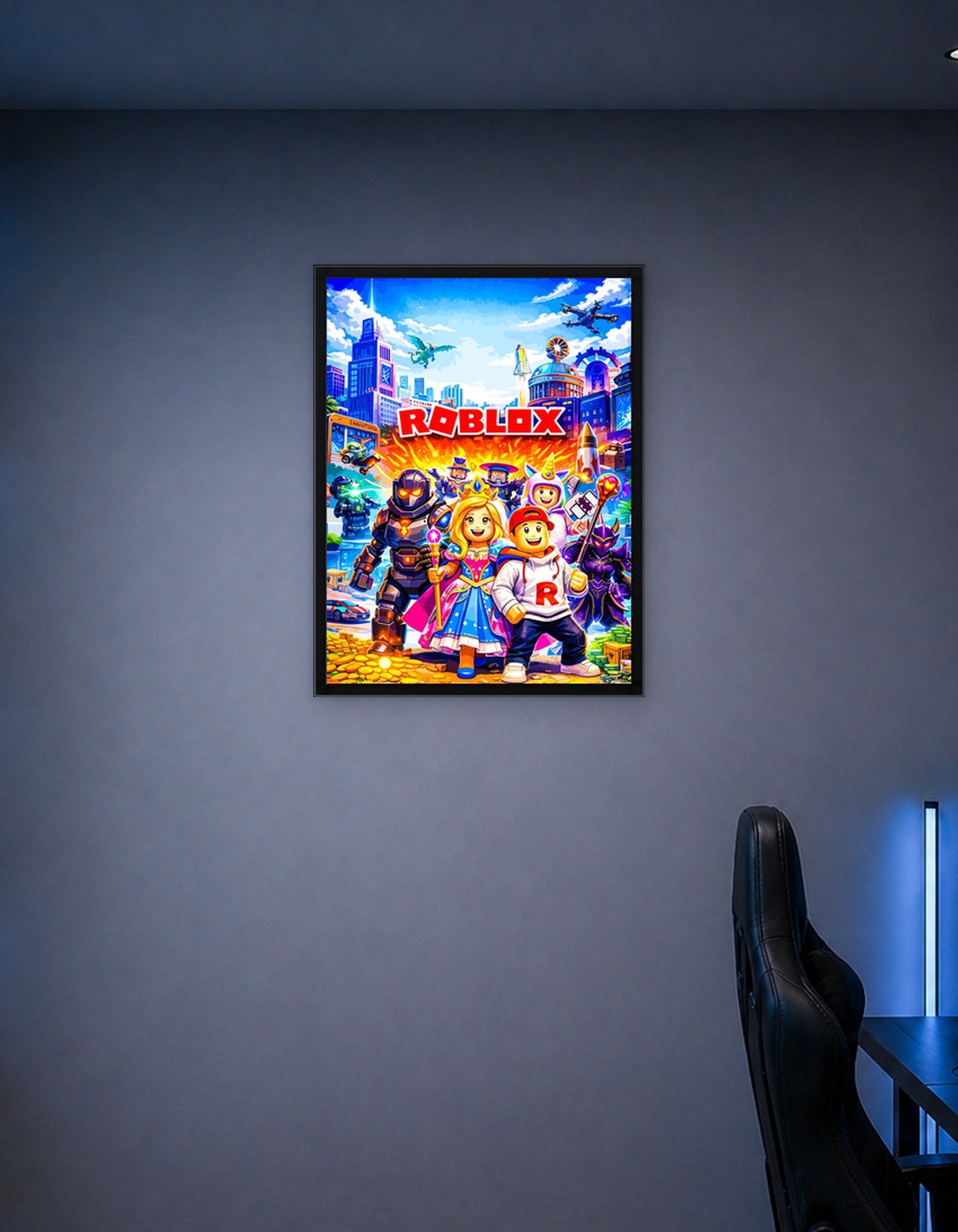 Roblox Characters in a Vibrant Cityscape