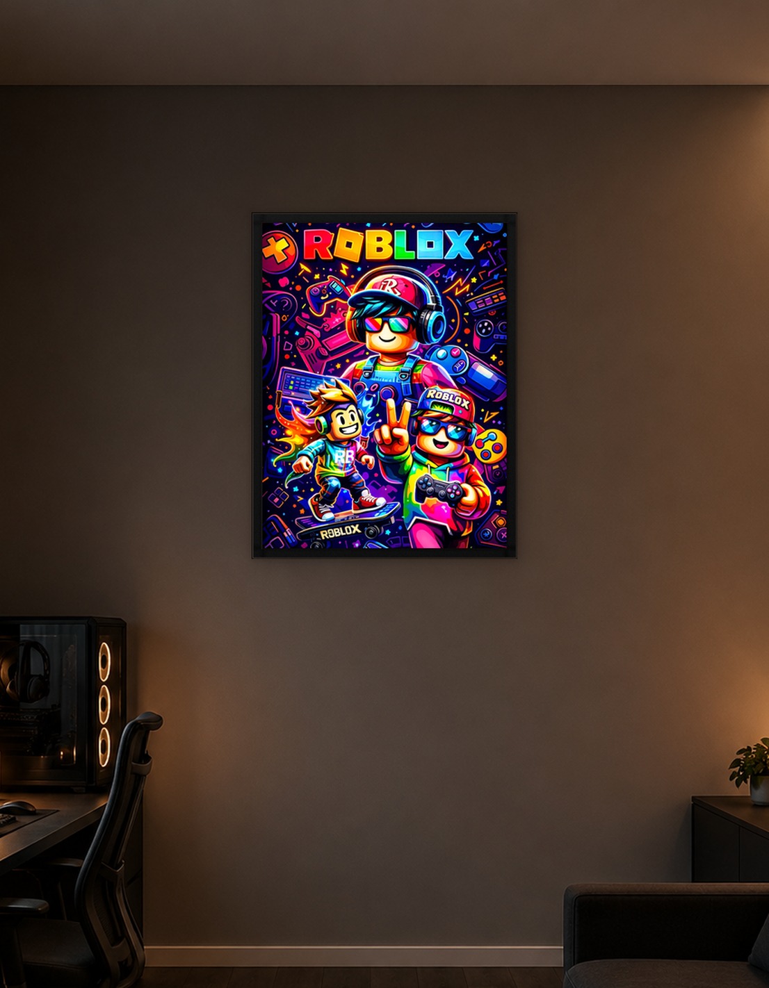 Roblox Characters with Gaming Theme