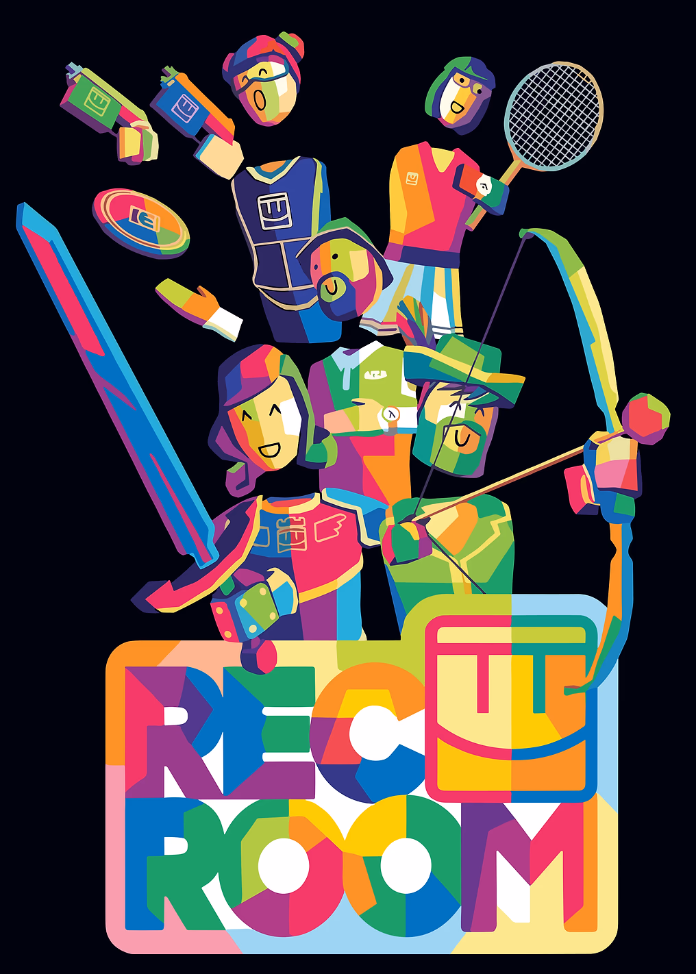 Rec Room Characters in Pop Art Style