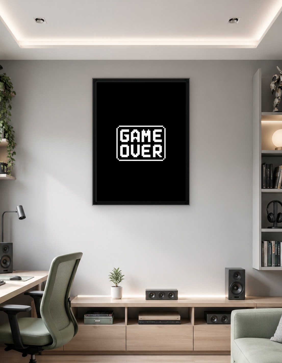 Pixelated Game Over Screen