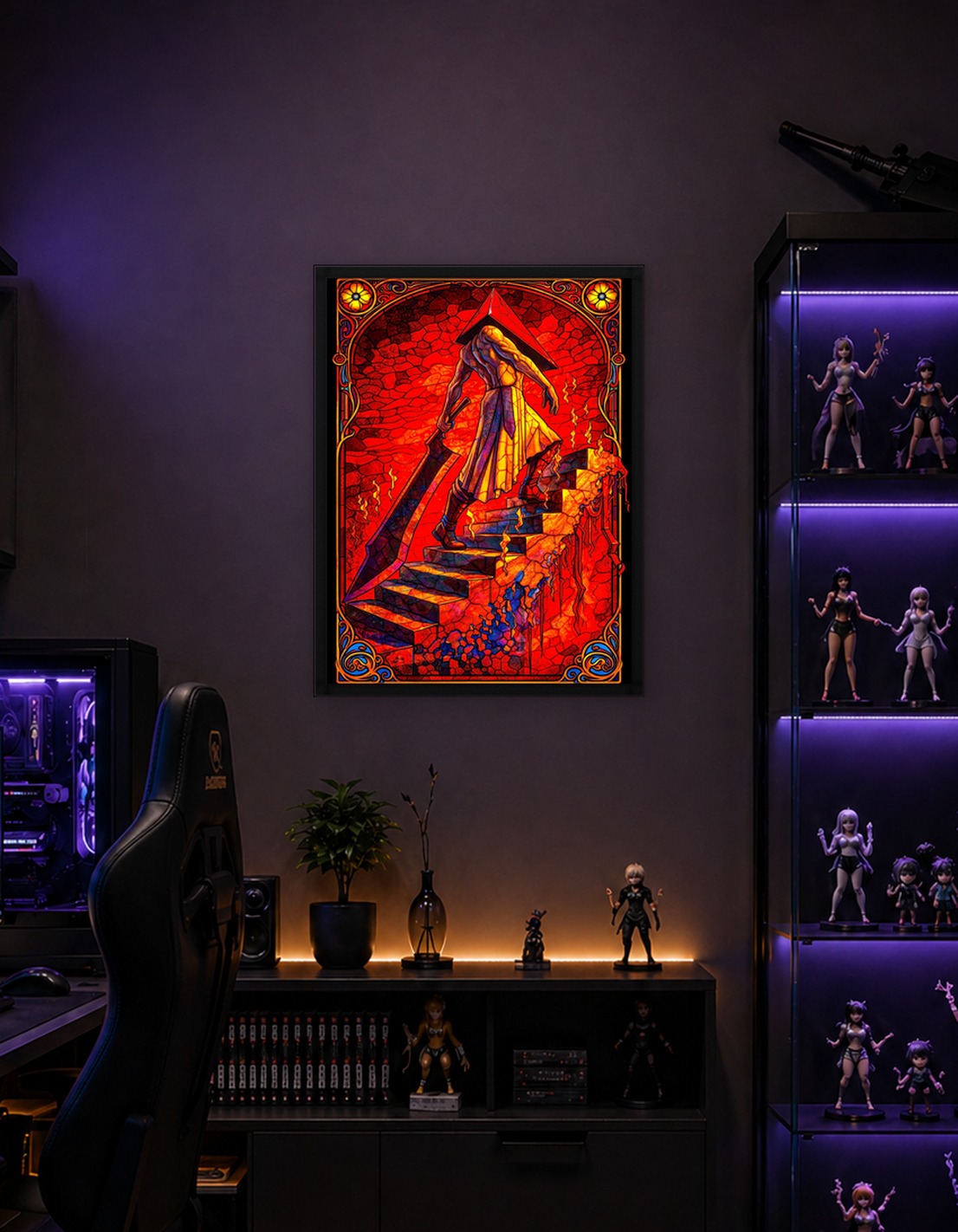 Pyramid Head Stained Glass Art - 10020930