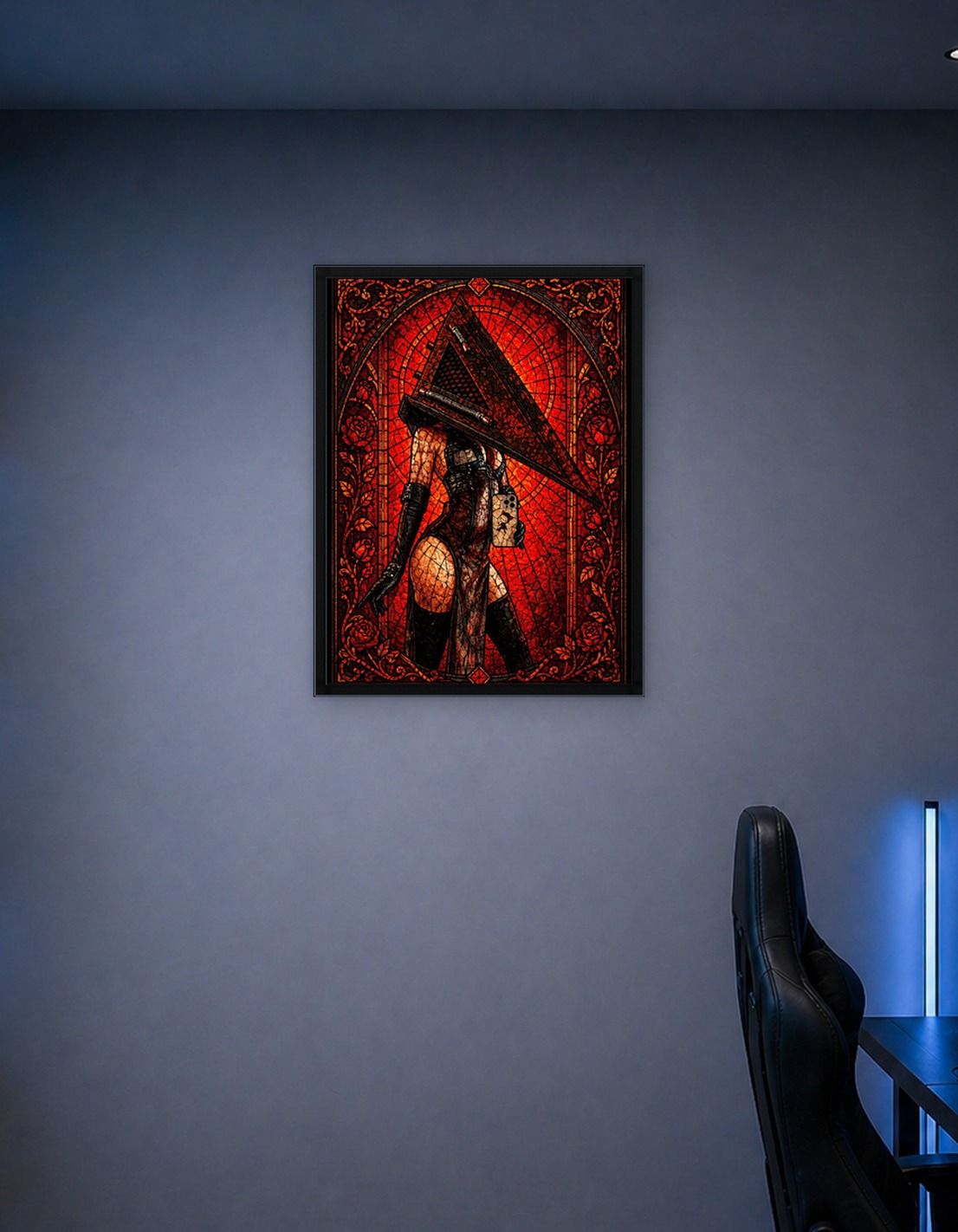 Pyramid Head Stained Glass Selfie