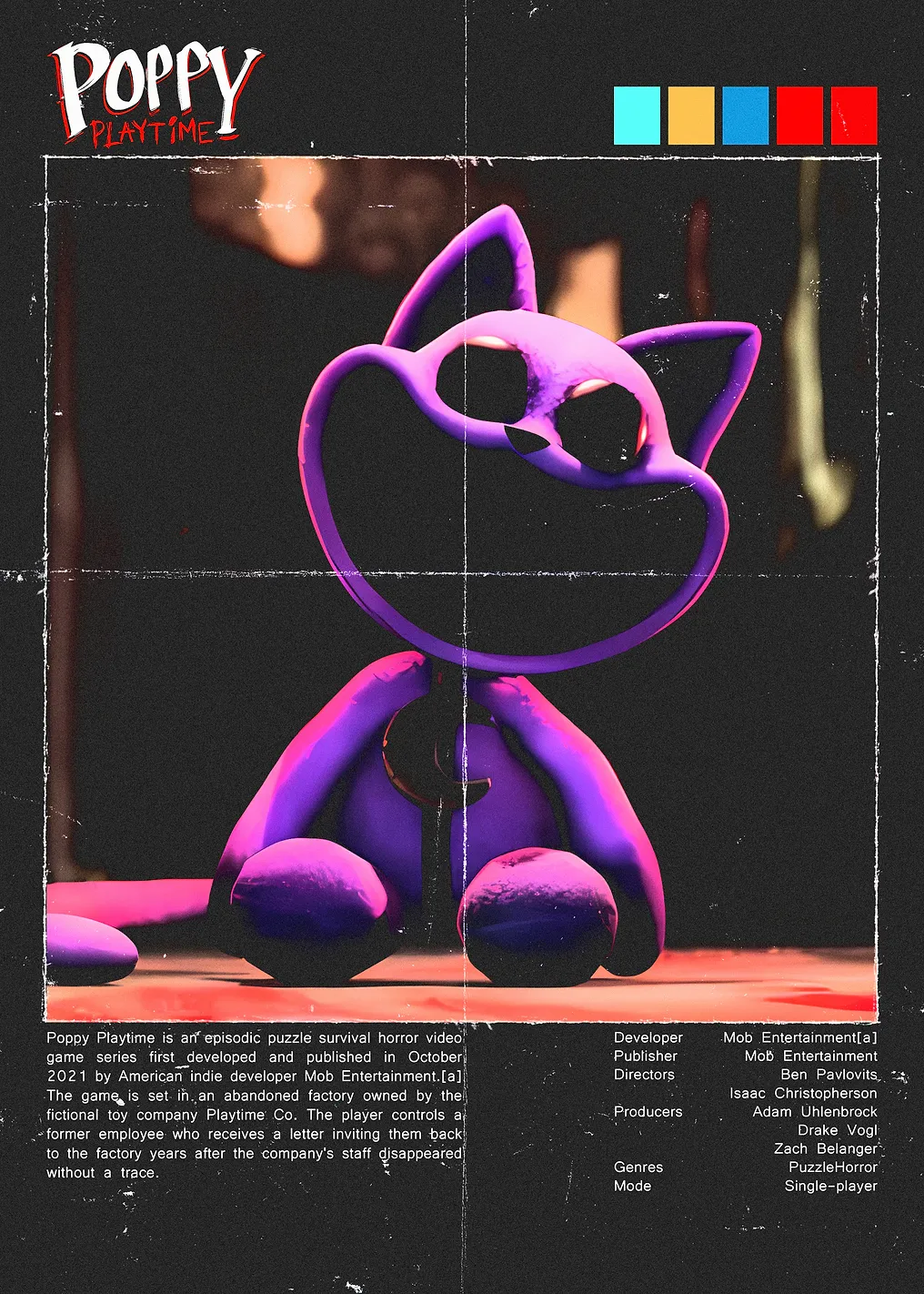 Poppy Playtime Cat Character Poster - 9774891