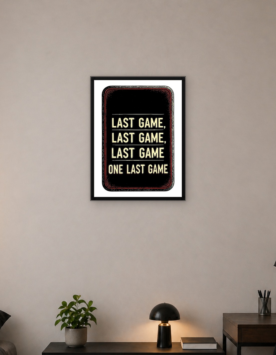 Last Game, One Last Game Text Art