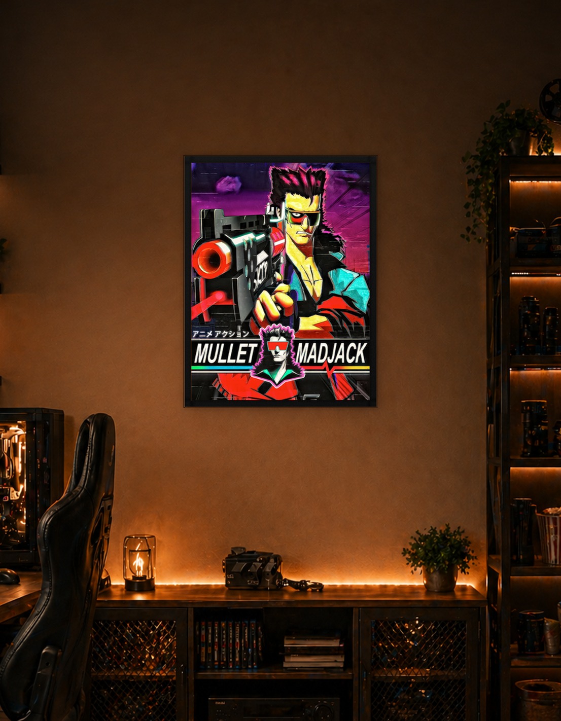 Mullet Madjack Anime Action Poster
