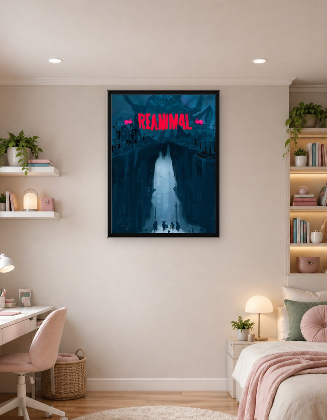 Постер реанимации с фигурками в переулке