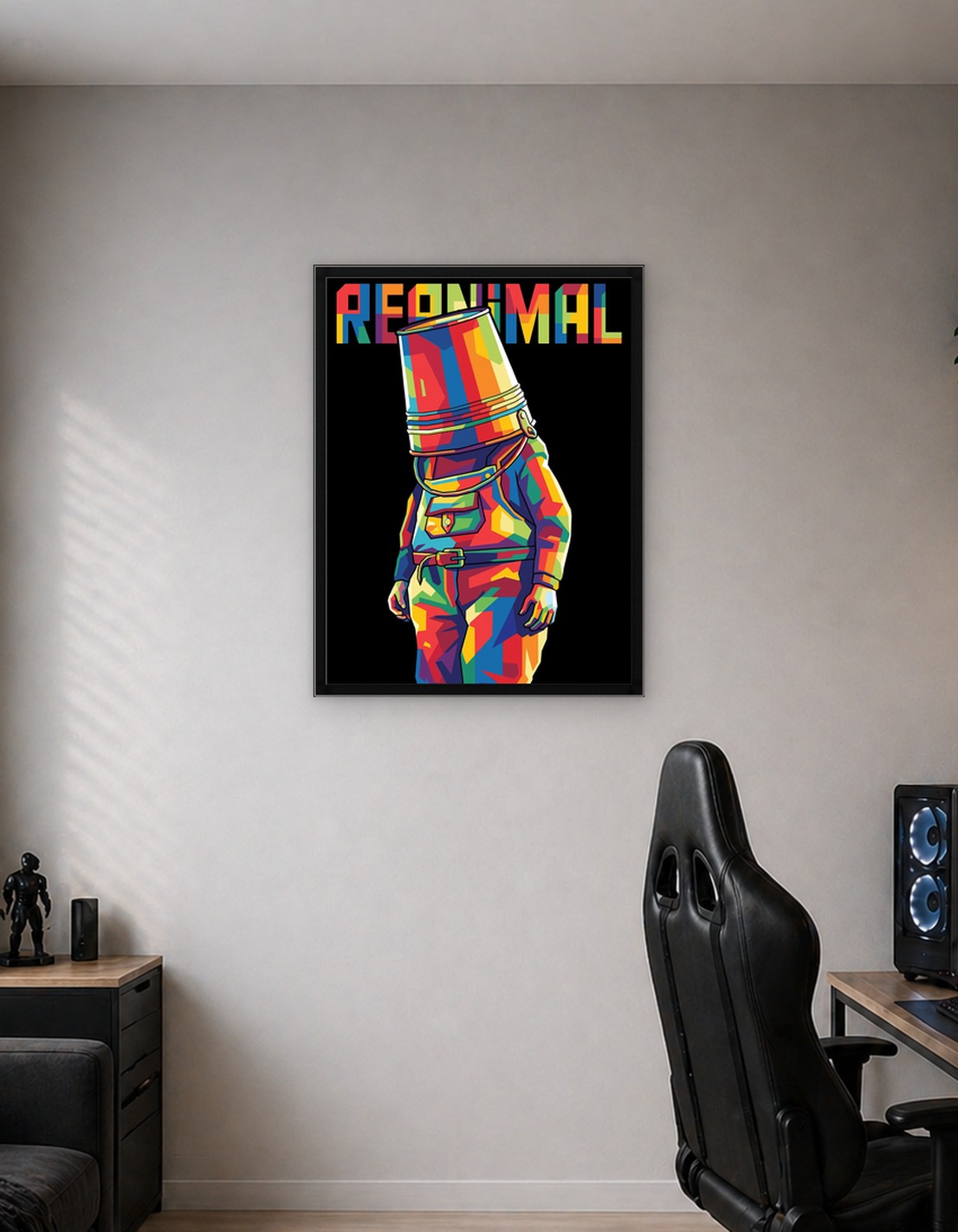 Reanimal Colorful character with bucket head