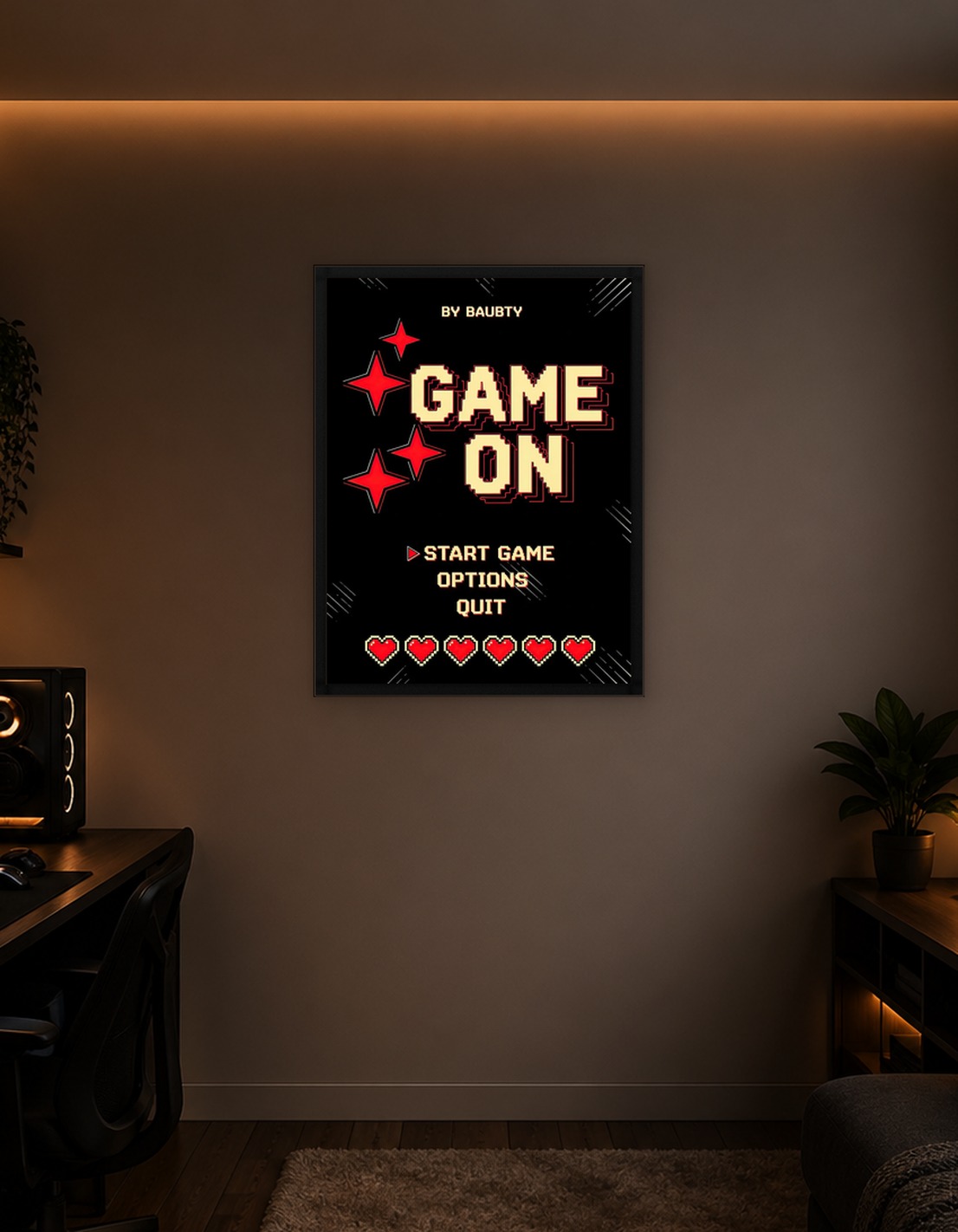 Retro Game On Screen