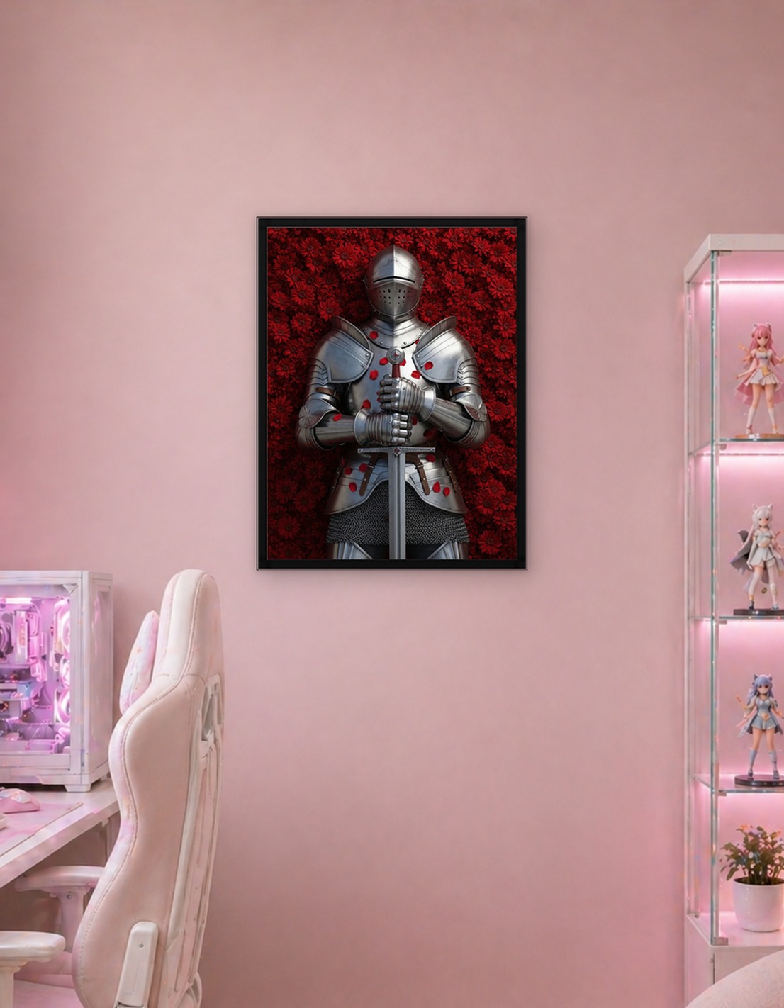 Knight in Armor with Roses