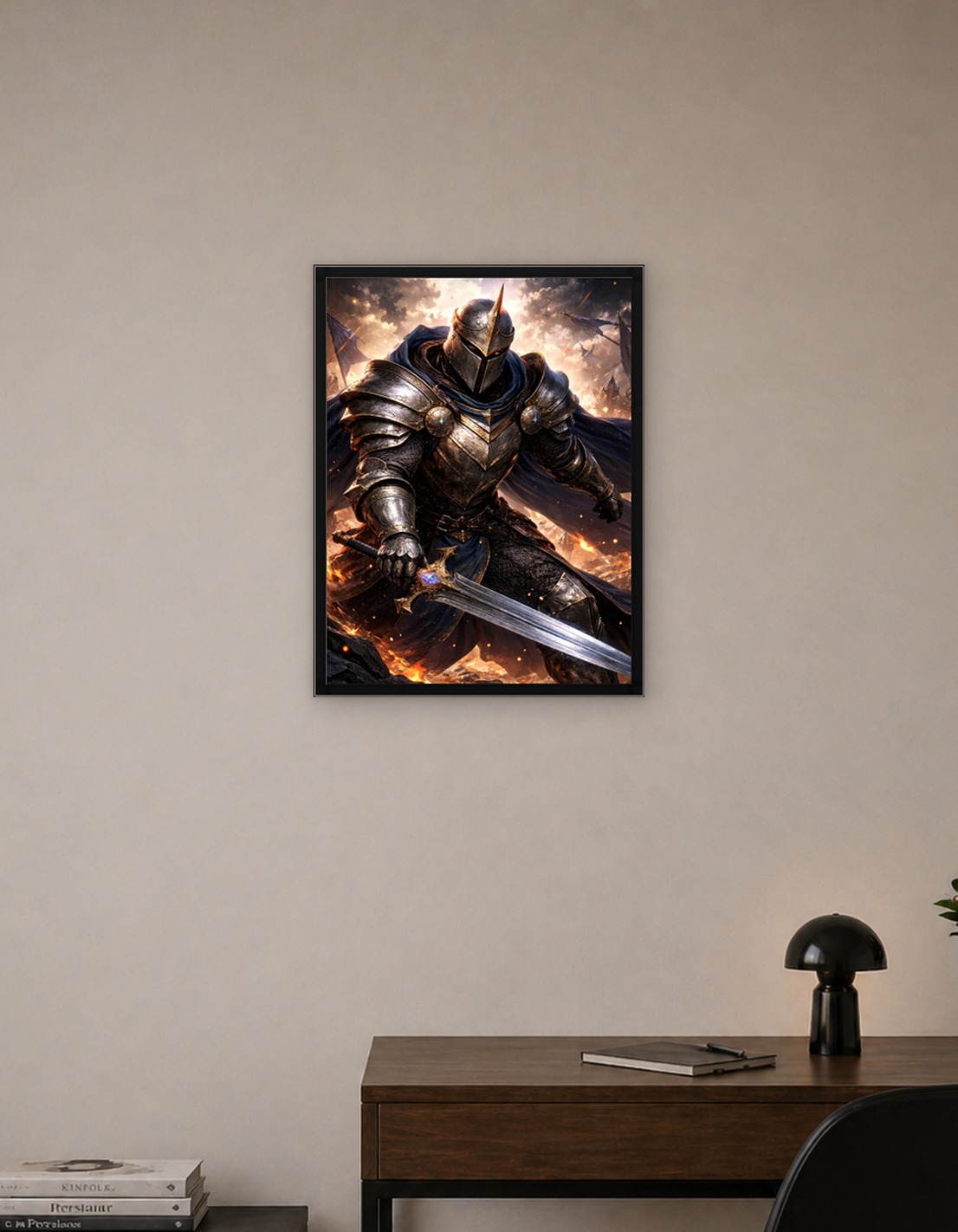 Knight in Shining Armor with Sword