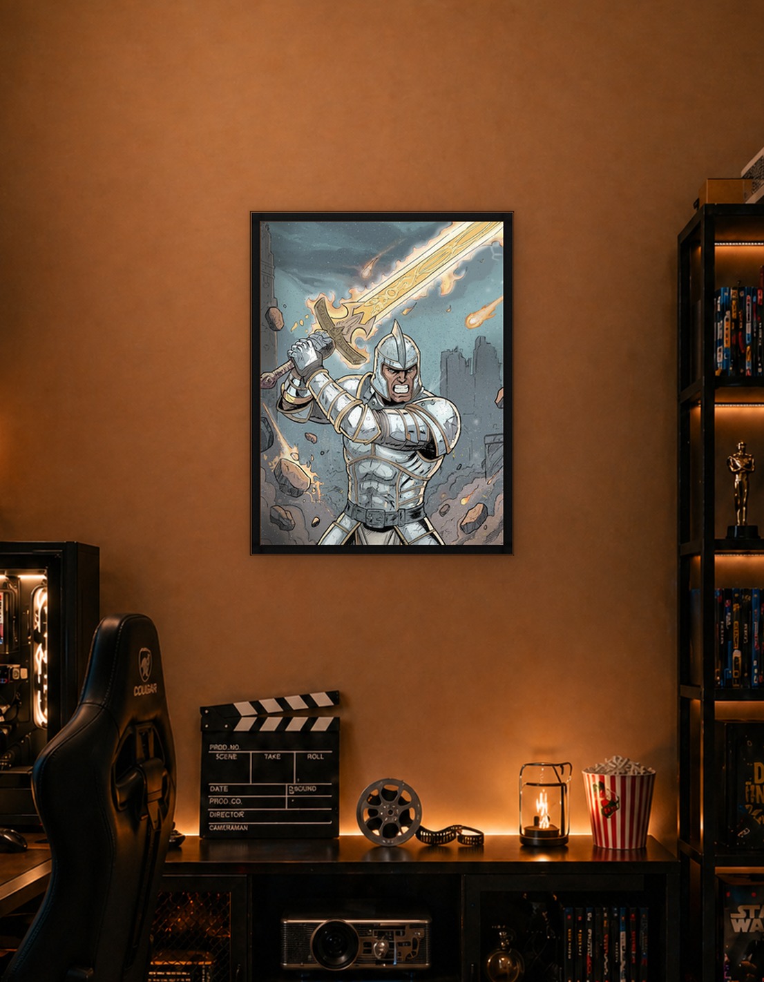 Knight with Fiery Sword