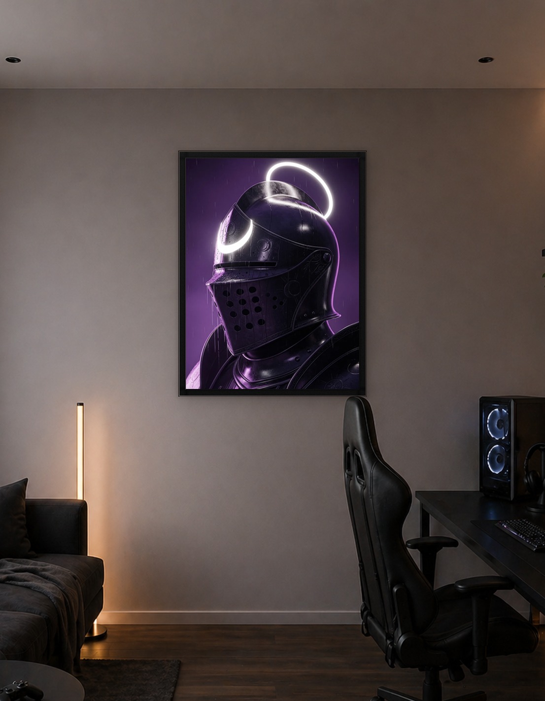 Knight with Glowing Halo