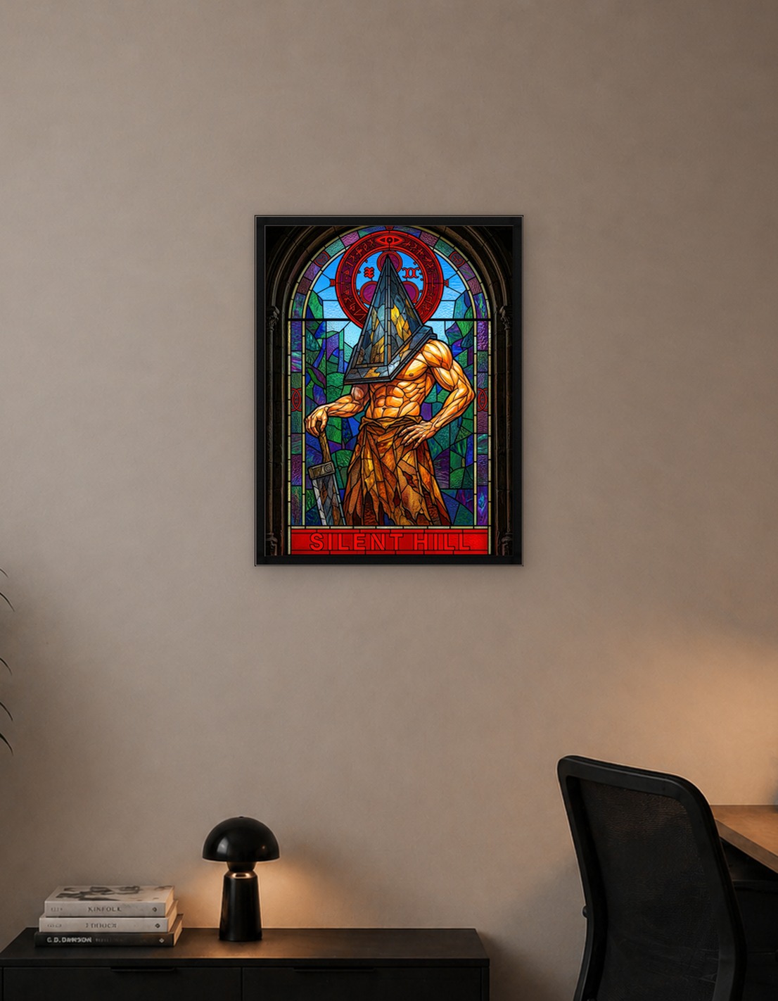 Silent Hill Pyramid Head Stained Glass