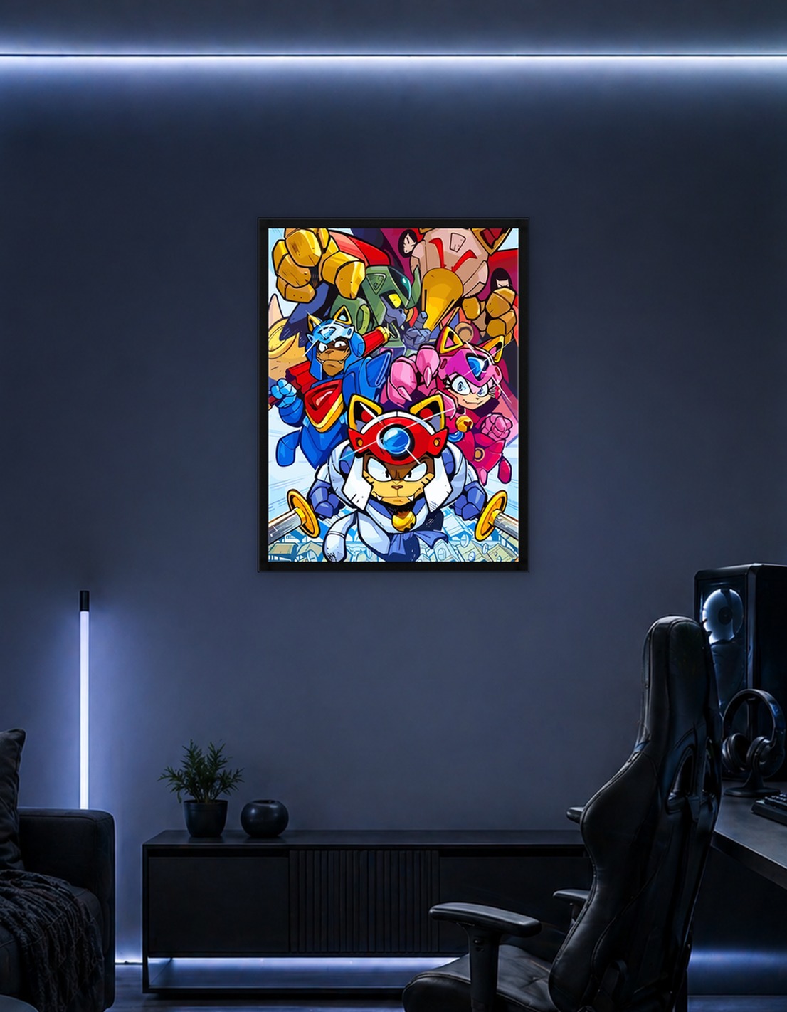 Samurai Pizza Cats Illustration Art