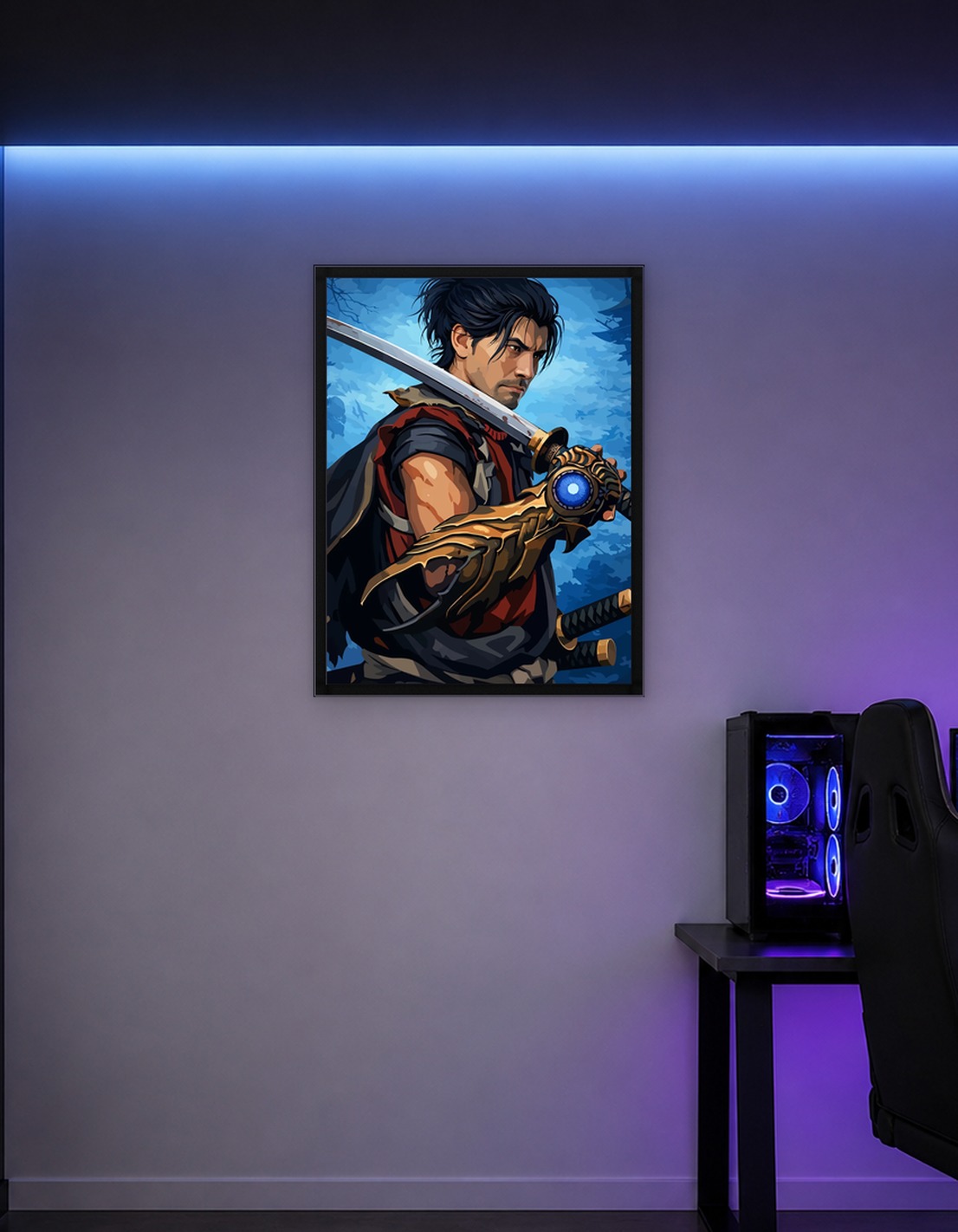 Samurai Warrior with Katana - 9826933