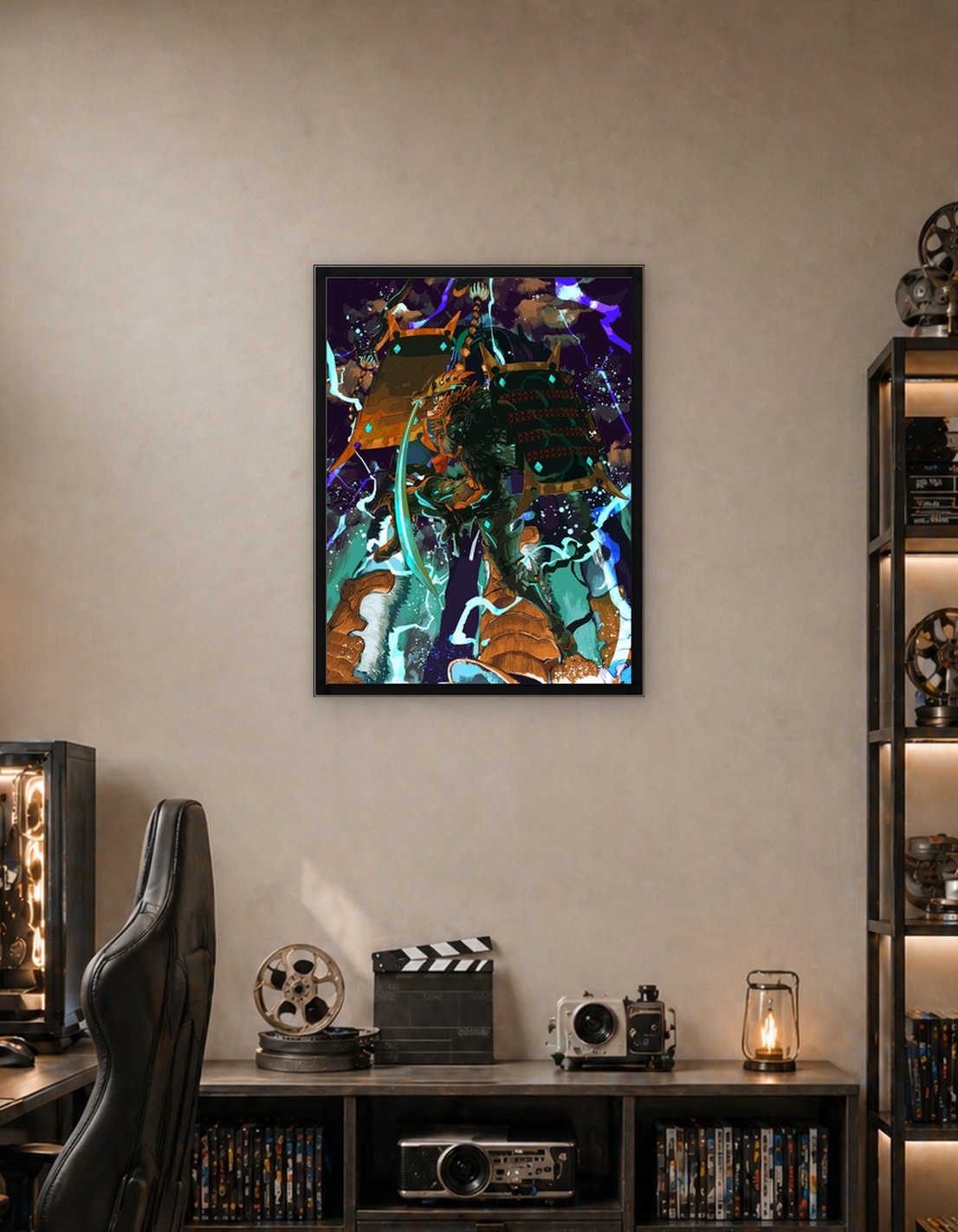 Samurai Warrior with Glowing Sword - 9623697