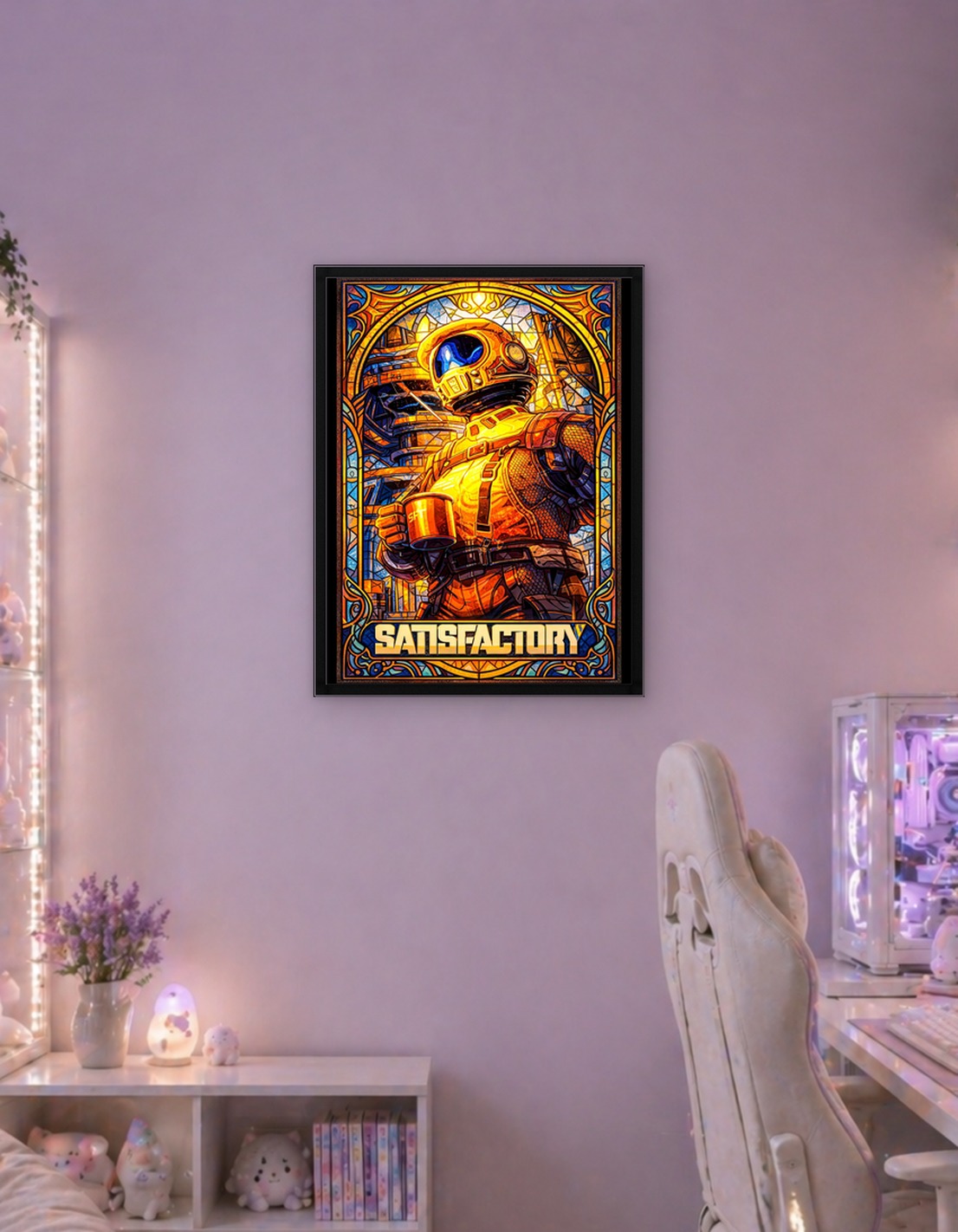 Satisfactory Stained Glass Astronaut