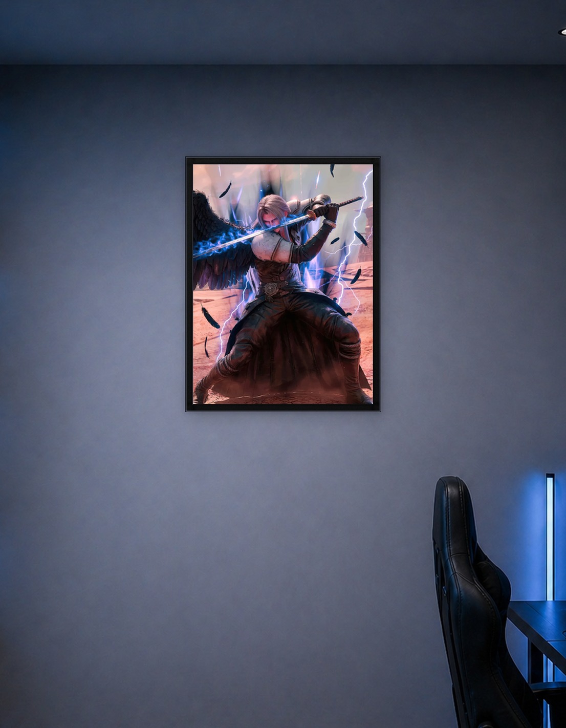 Sephiroth with Black Wings and Sword