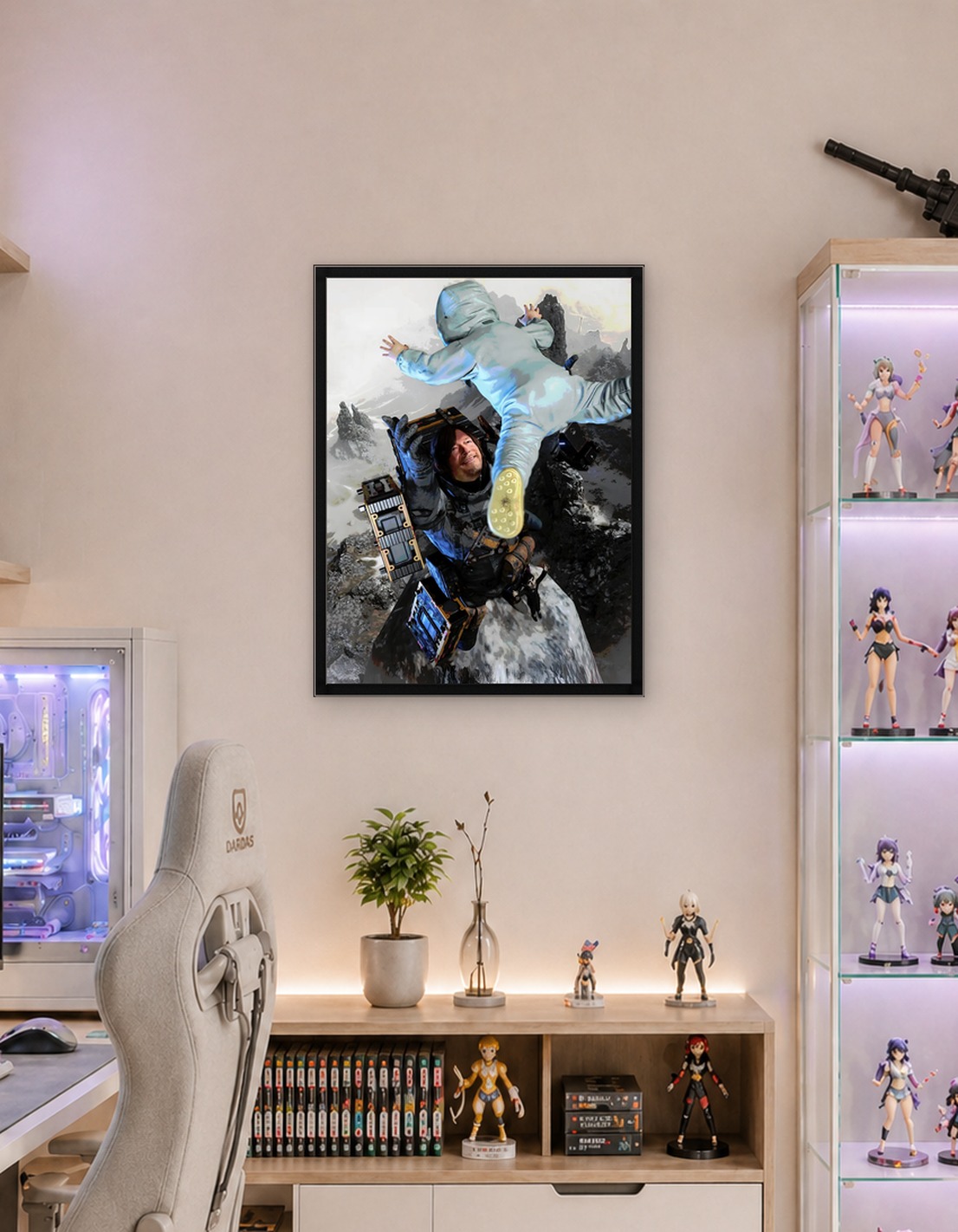 Sam Porter Bridges and BB in Death Stranding