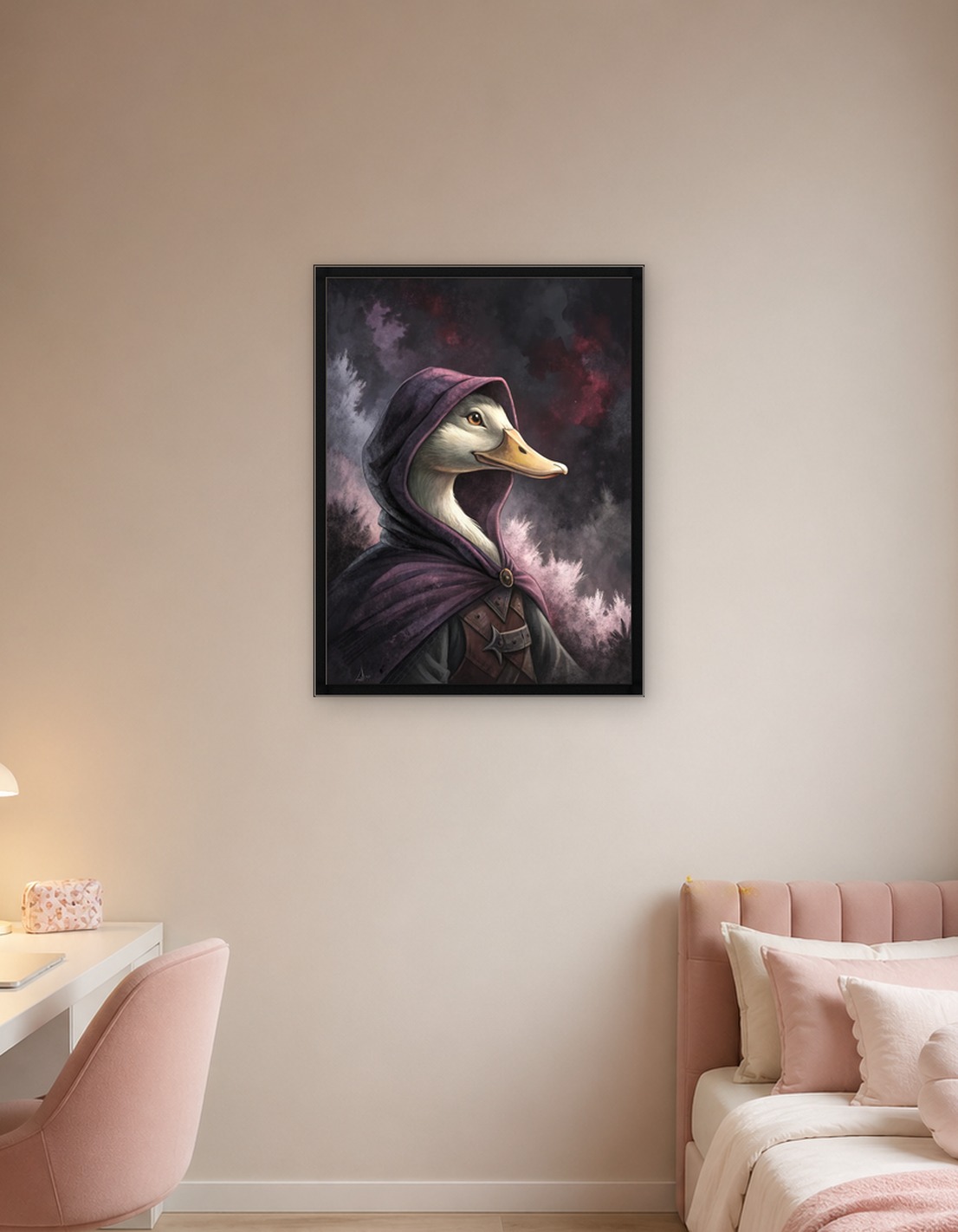 Mysterious Duck in a Hooded Cloak