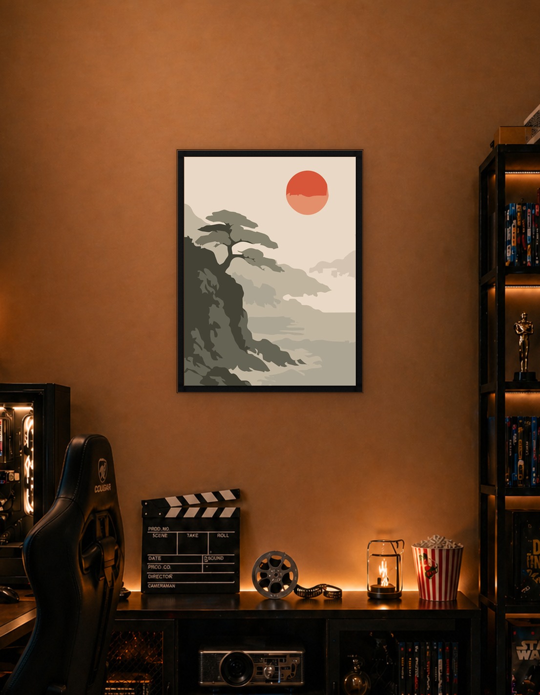 Misty Mountains and Sun