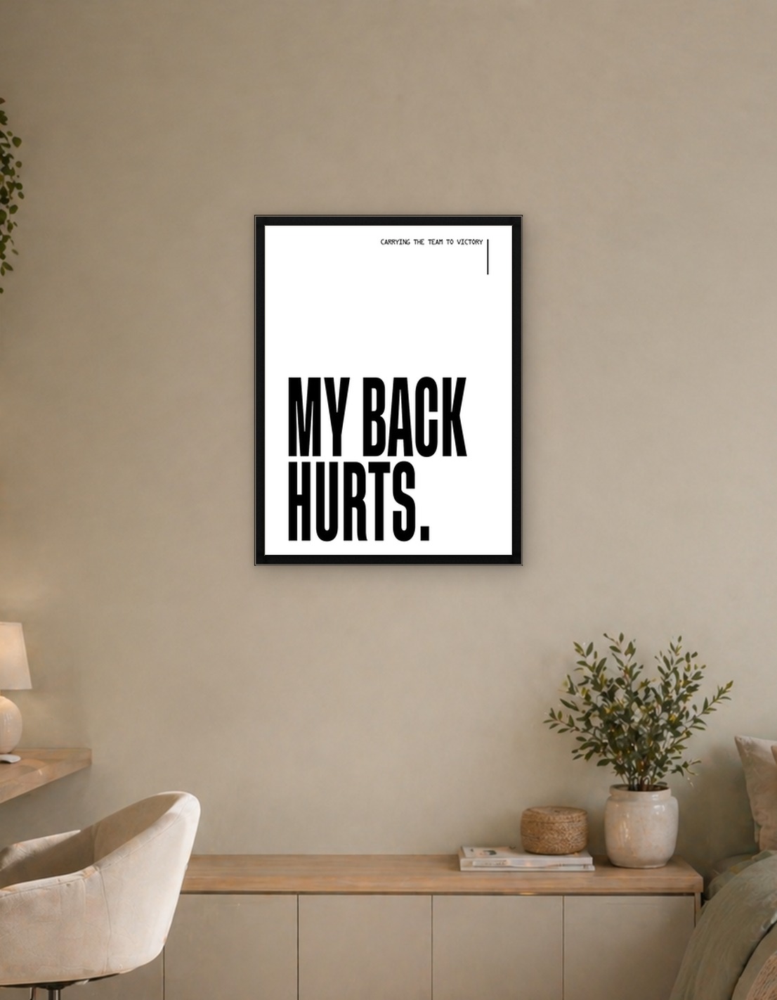 My Back Hurts Text Art