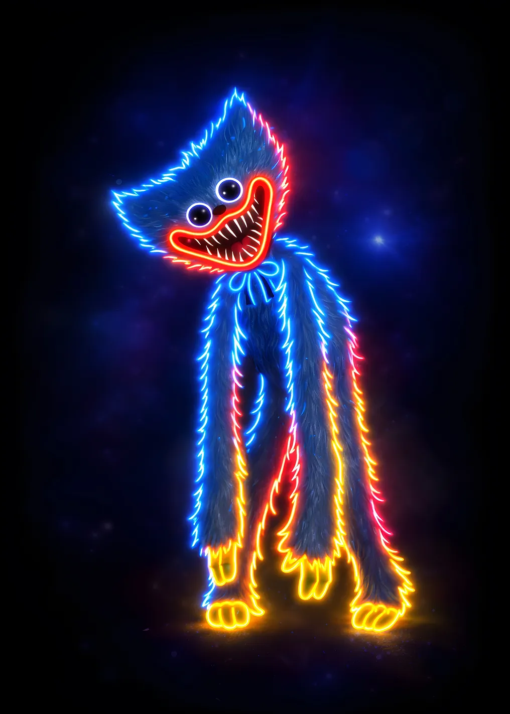 Neon HuggyAgressive in Space