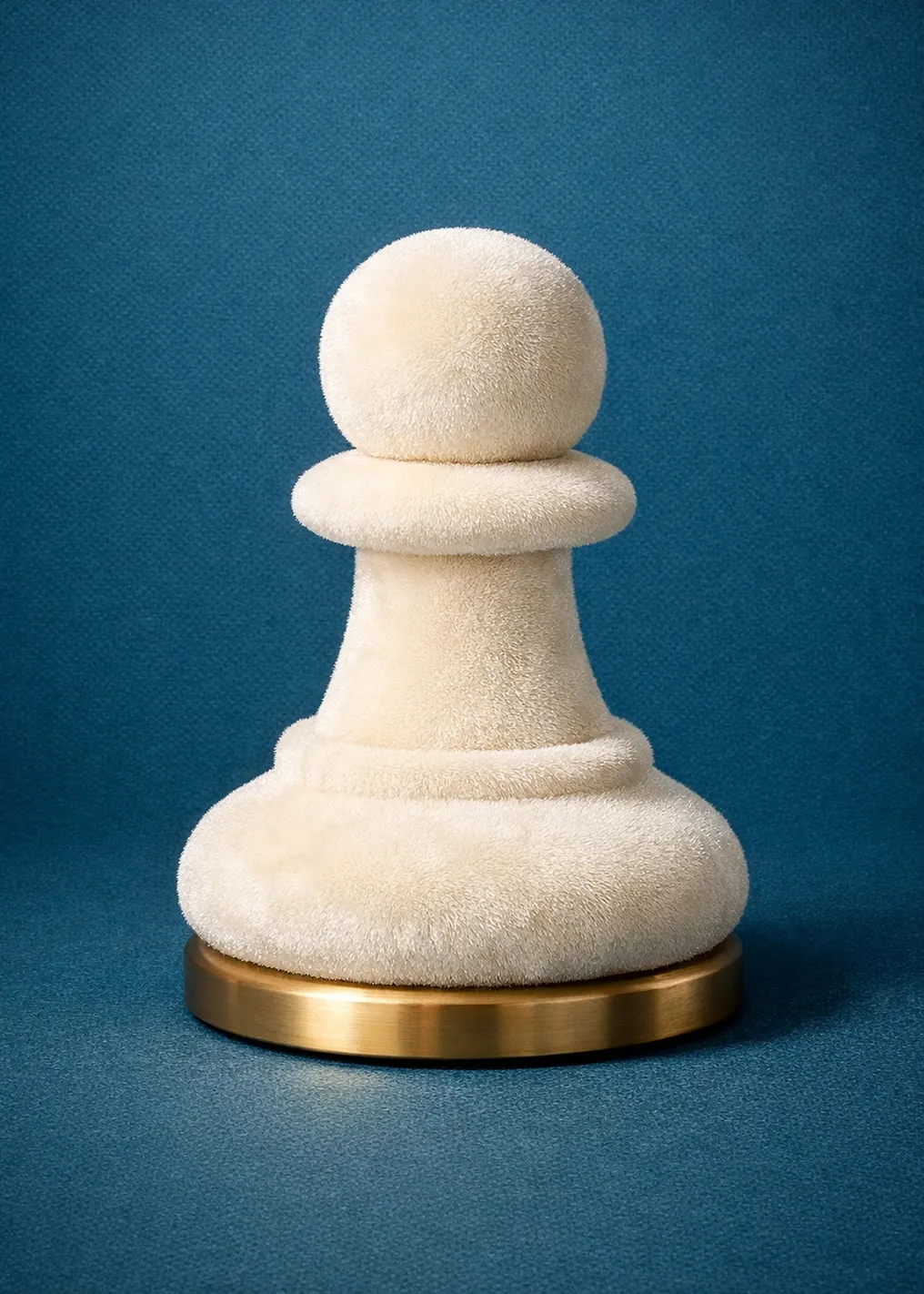 Velvet Chess Pawn on Brass Base