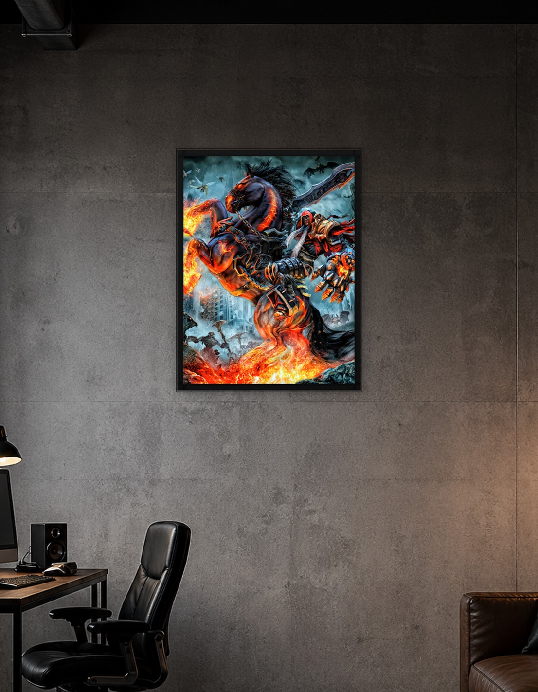 War Horseman on Fiery Steed
