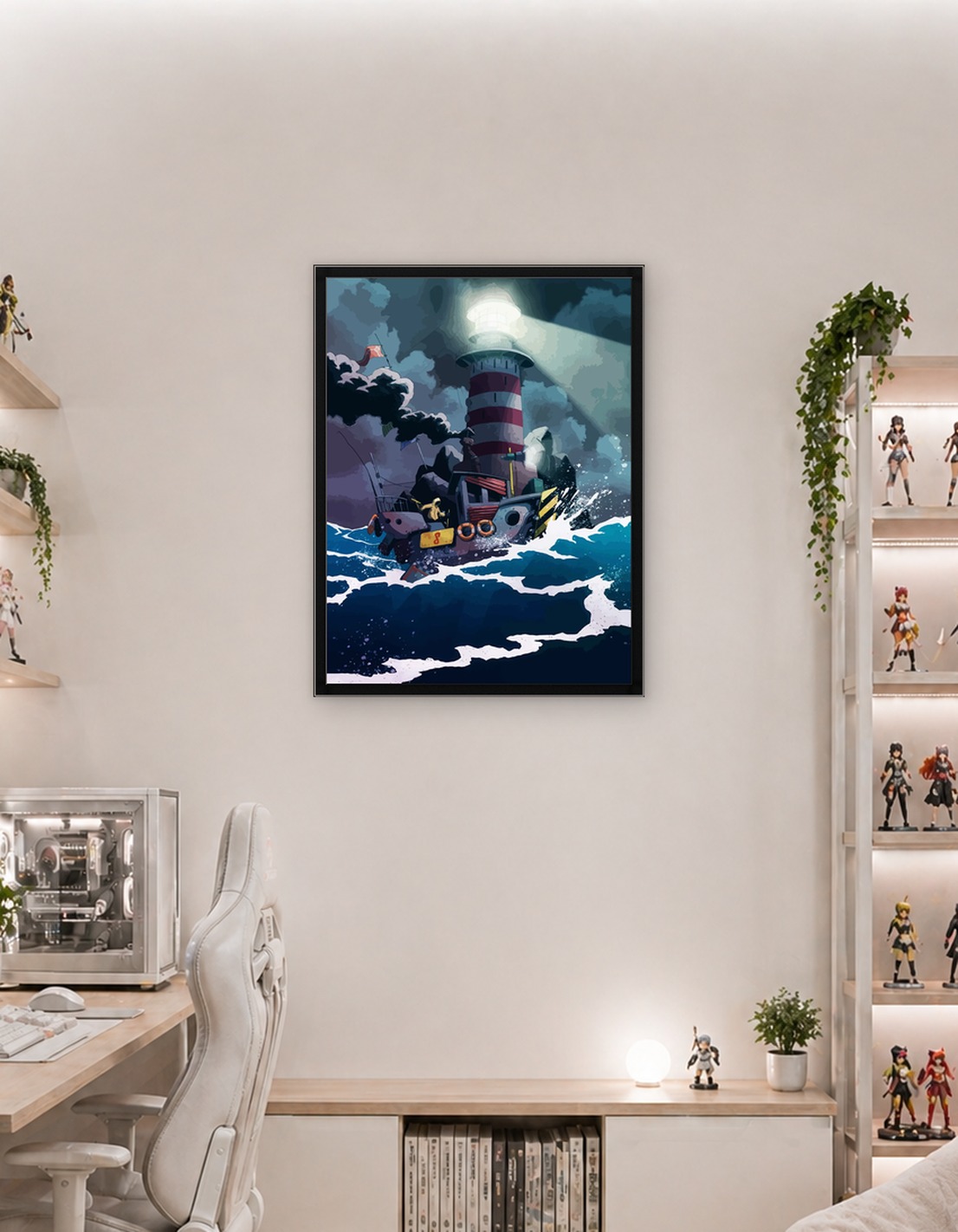 Stormy Seas and Lighthouse