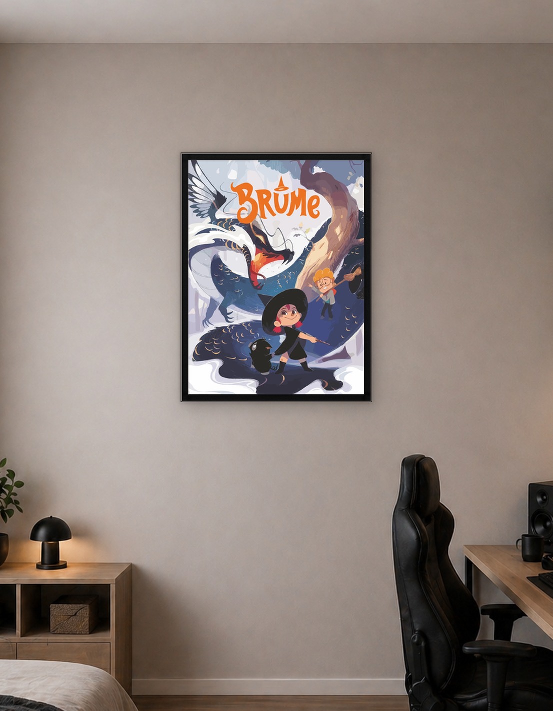 Witch and Dragon Fantasy Art