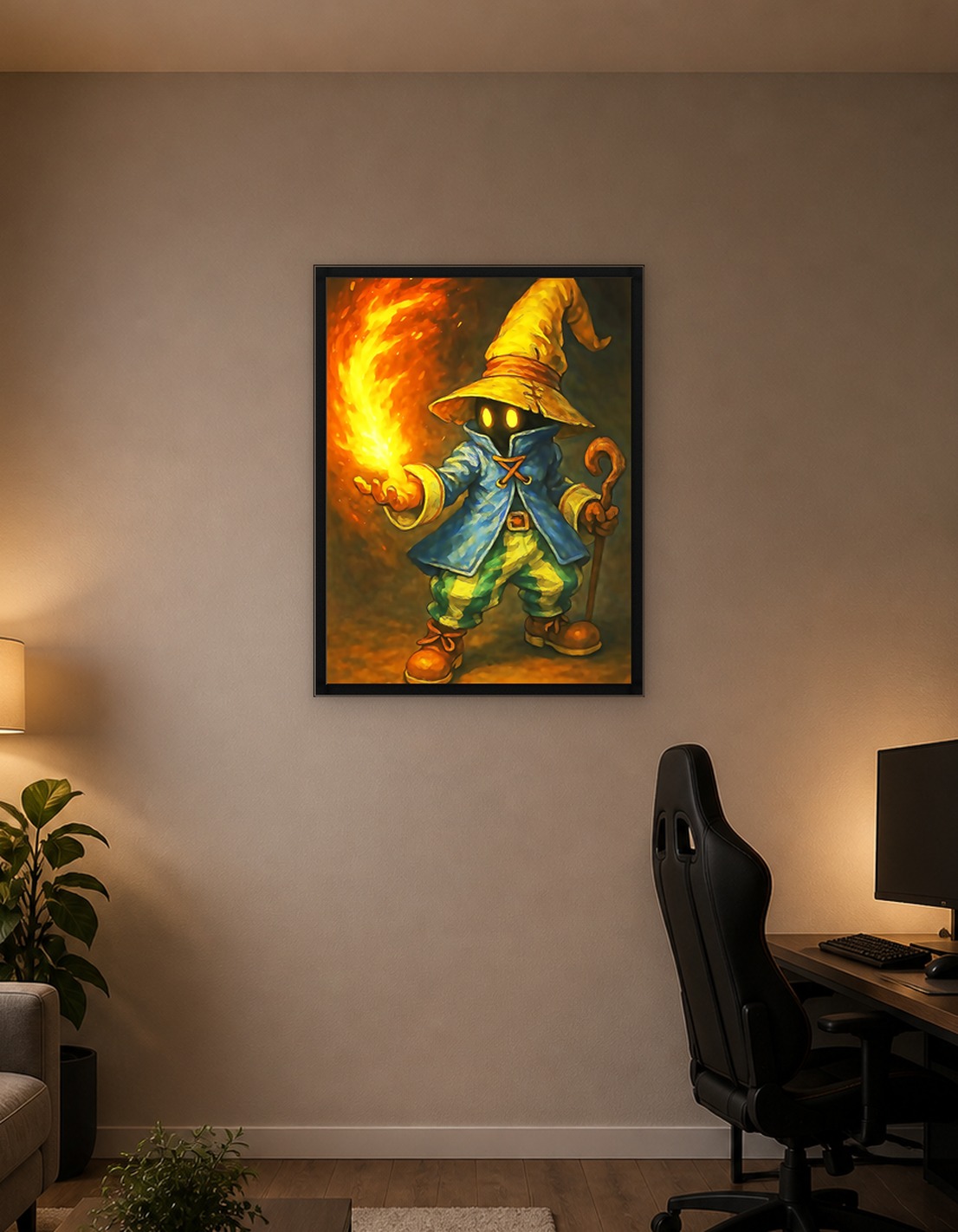 Vivi casting a fire spell