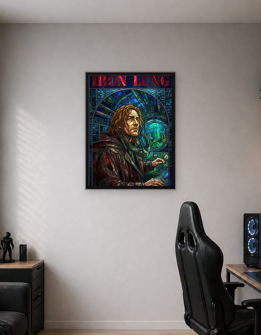 Stained Glass 'Iron Lung' Submarine Portrait